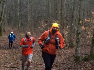 Mike Valone works his way through the trails