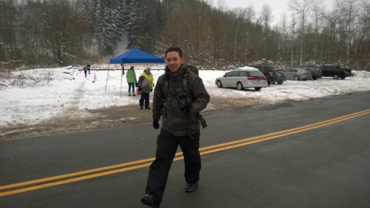Braving the cold after hanging out on the ski hill at the WInter Trail Festival. Photo Credit: Chris Patterson
